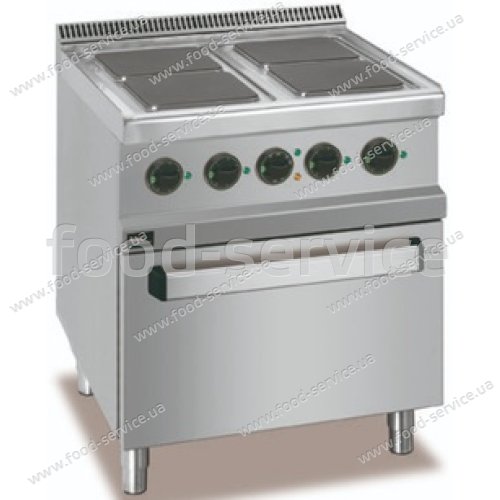 Плита Apach APRE-77FE/PL 4-х конфорочная PRO с духовкой